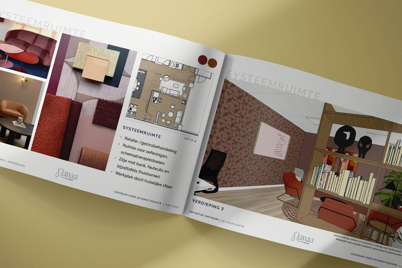 Studio Nanaa_interieurhuisstijl Centrum voor Schematherapie 004 Interieurhuisstijlhandboek, huisstijlhandboek, brandbook | Ontwerpstudio Nanaa