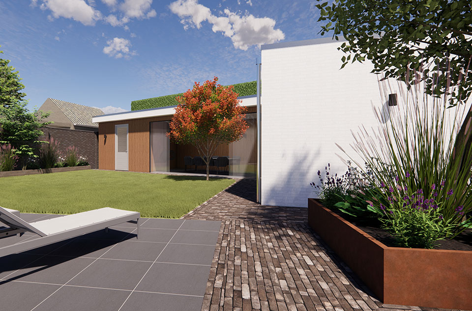 Tuinontwerp, cortenstaal, Mooi Roest | Ontwerpstudio Nanaa