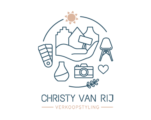 Logo branding Binnenpret Wonen Christy van Rij | Ontwerpstudio Nanaa