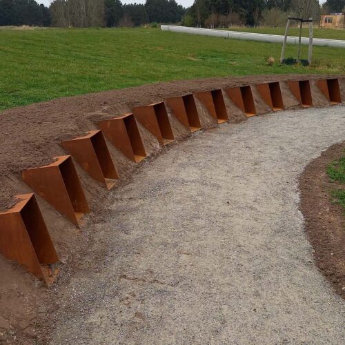 Cortenstalen urnenplekken Dela Hoentocht Mooi Roest | Ontwerpstudio Nanaa